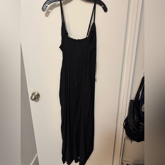 Zara, wrap tie dress, zipper in back, black, size M - Picture 4 of 5